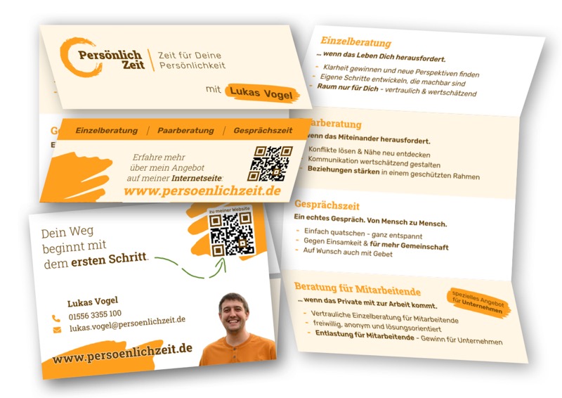 Entwurf: PersönlichZeit – Flyer